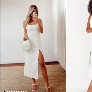 Show me your mumu white midi dress